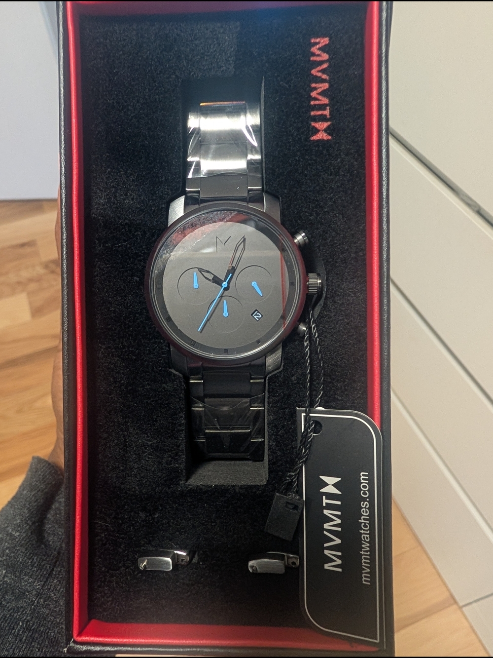 MVMT Black Watch with Blue Accents